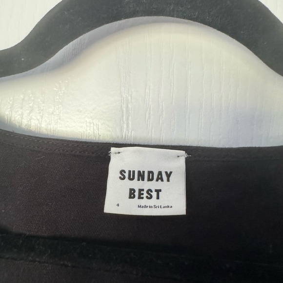 ARITZIA Sunday Best Black Denim Zip Top - Picture 3 of 3